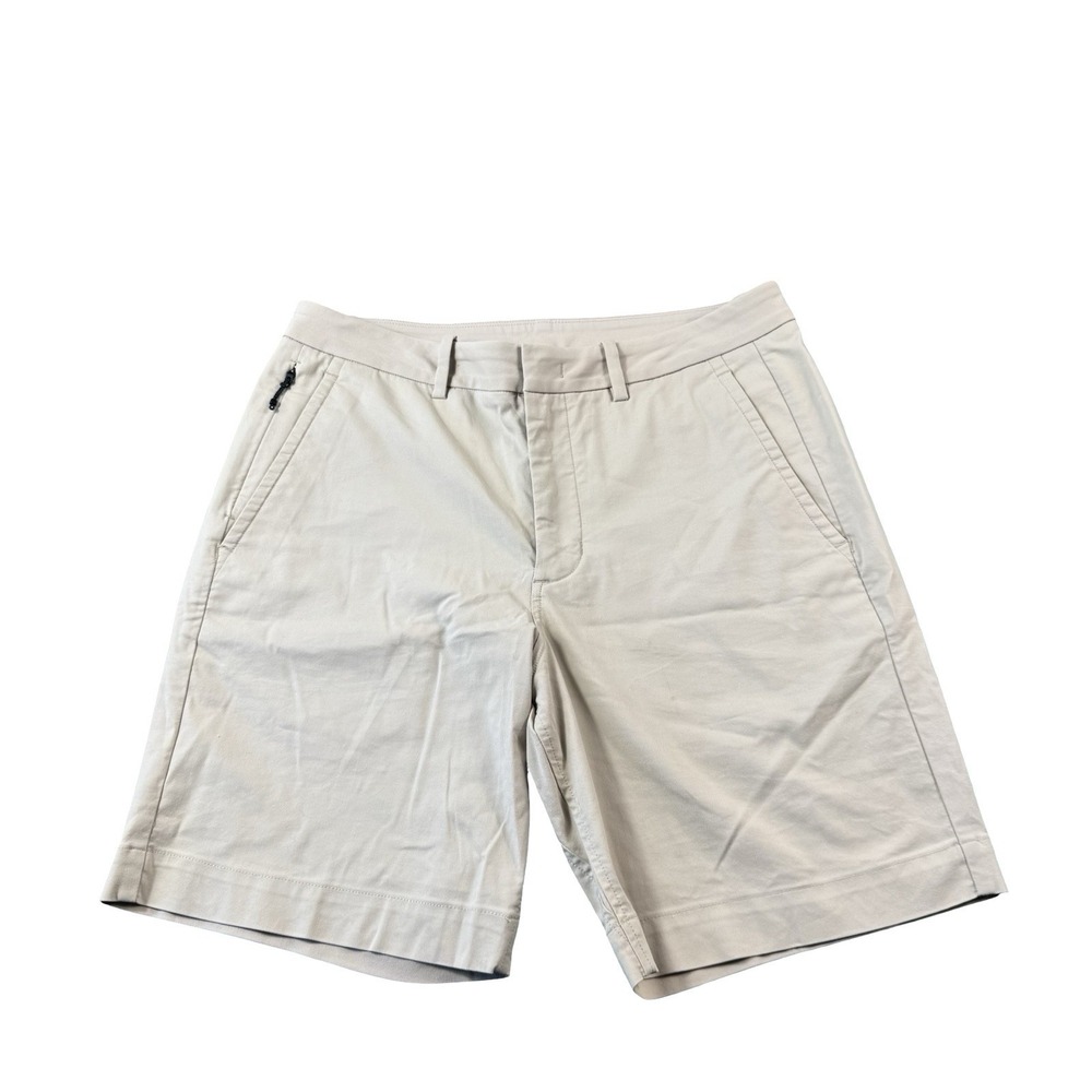 Kit + Ace Tan Performance Flat Front Chino Short Mens Size 32 Khaki Stretch